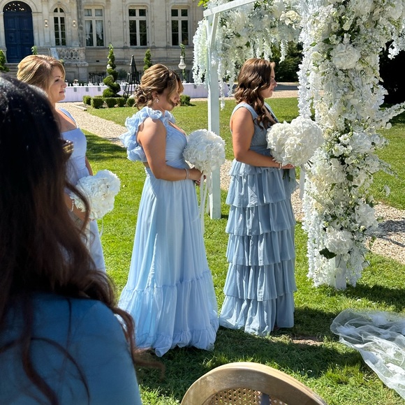 Macduggal ruffle tiered cut out chiffon gown - Picture 11 of 11